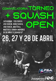 Squash Insurgebtes Xalapa Torneo Abril